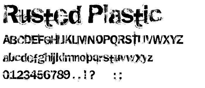 rusted plastic font